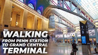 Walking NYC  Penn Station to Times Square amp Grand Central Terminal July 2021 [upl. by Barthelemy]