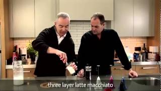 aerolatte  milk frother makes three layer caffè latte macchiato [upl. by Zilada]