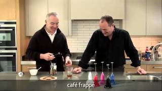 How to make a frappé coffee using an aerolatte milk frother [upl. by Llerehs]