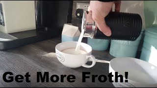 How to Get More Froth from Your Nespresso Coffee Aeroccino  Nespresso tips and help [upl. by Pederson]