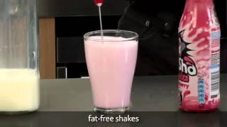 How to make a fat free milkshake using an aerolatte milk frother [upl. by Navis41]