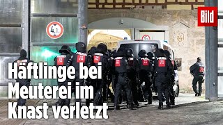 Gefängnismeuterei Polizei stürmt Knast in Thüringen  JVA Untermaßfeld [upl. by Eidda]